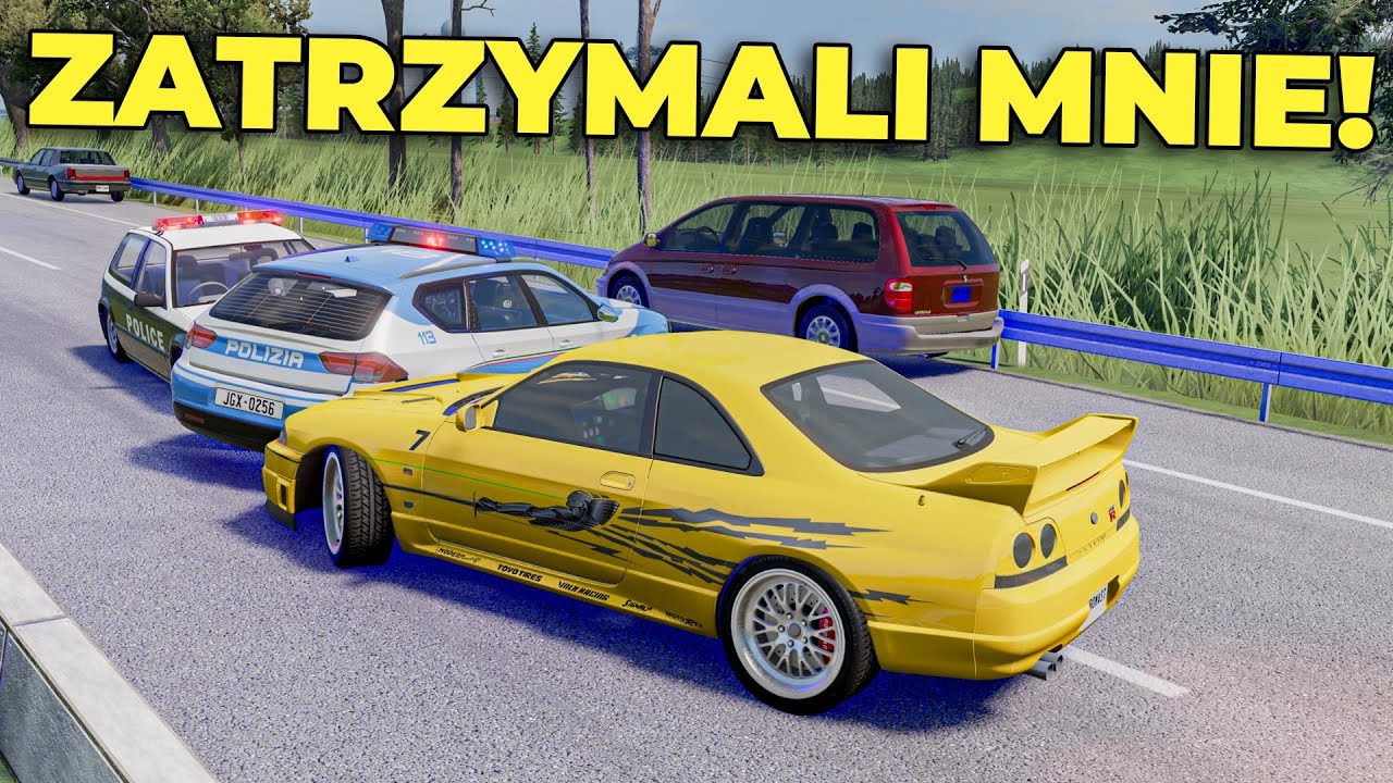 JAPOŃSKI KLASYK ZŁAPANY NA NIEMIECKIEJ AUTOSTRADZIE? - Hogaty w BEAMNG.DRIVE "POLICE VS ROBBERS"