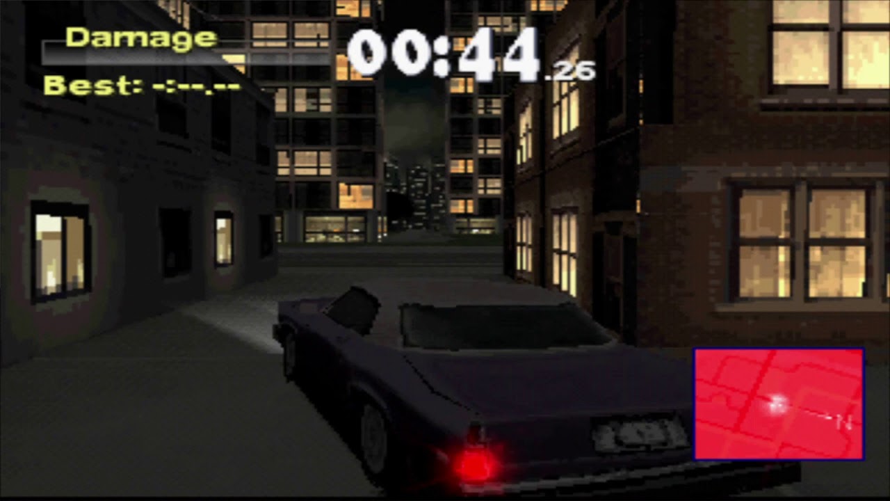 Driver 2 Survival Cheats Chicago Night & Rain PS1 Gameplay