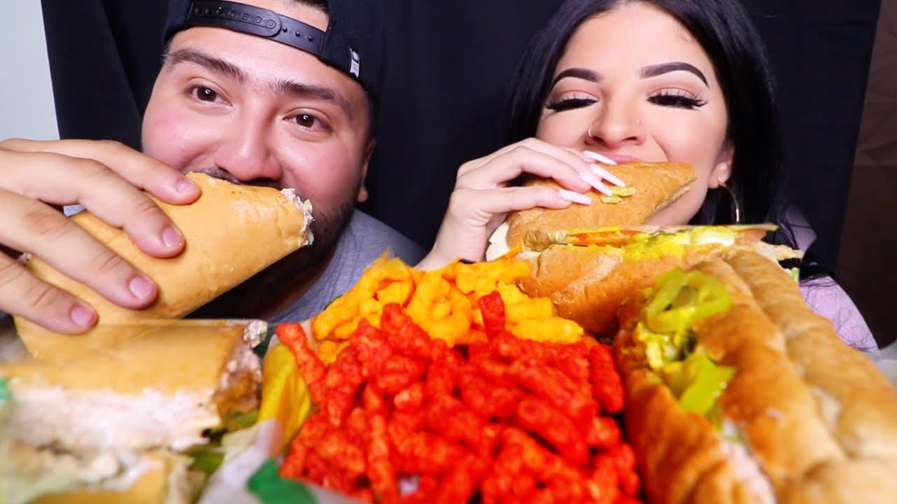 SUBWAY SUBS + CHEETOS MUKBANG | EATING SHOW