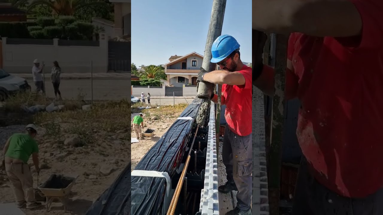 Styro Stone ICF concrete pour in Castalla / Alicante / Spain (Part 1)
