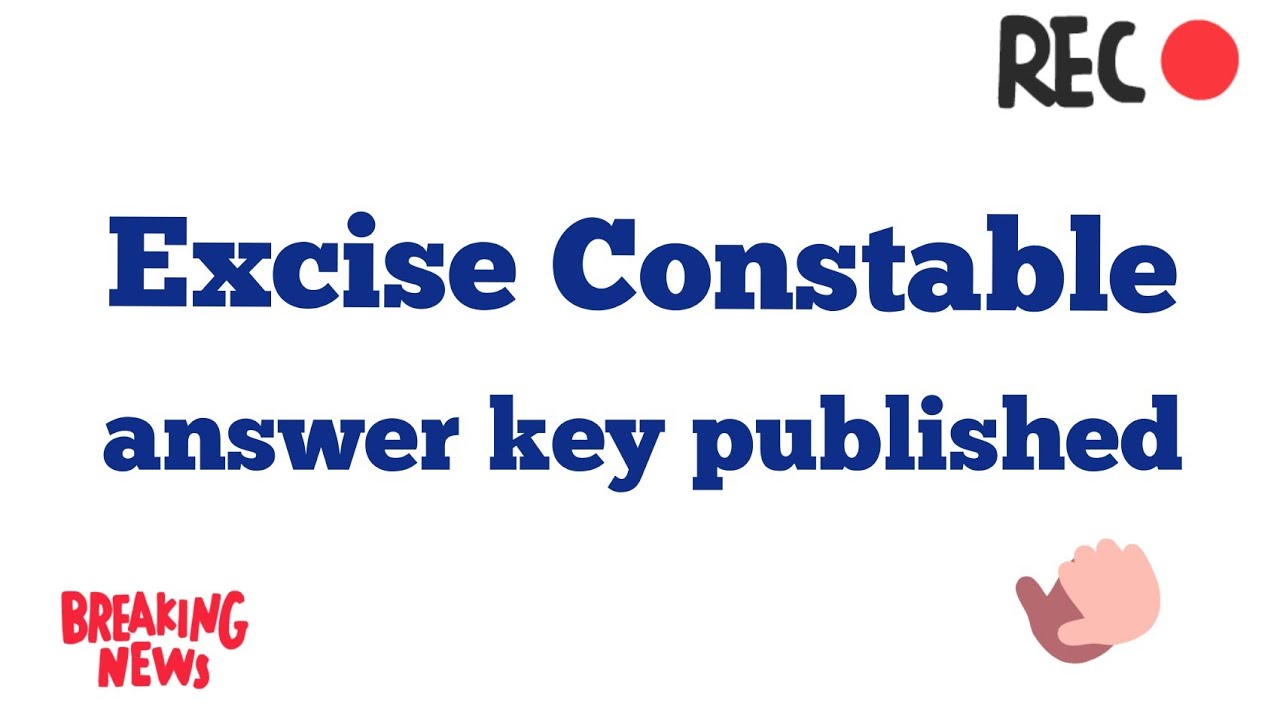 Excise Constable answer key published