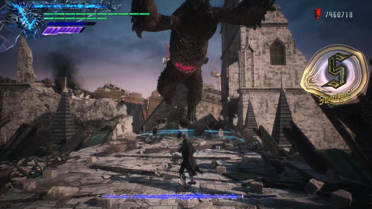 Devil May Cry 5 Special Goliath Boss Fight (No Damage)