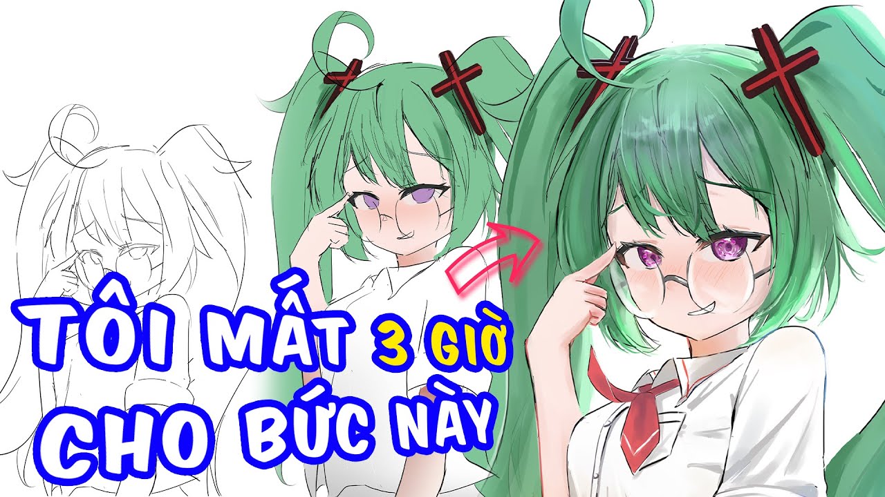 Thế là tôi đã thử vẽ ANIME trong 3 TIẾNG !!!!