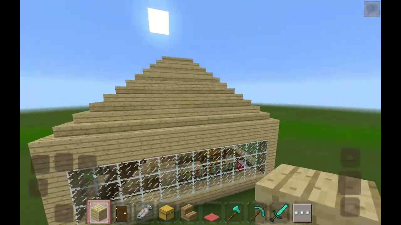 Minecraftta modern evimi gösterdim.