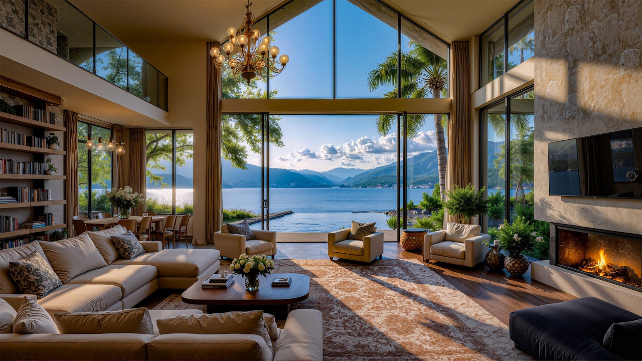 Soothing Jazz & The Spring Lake Scenery Create A Relaxing Vibes – Soft Jazz Help Stabilize Emotions