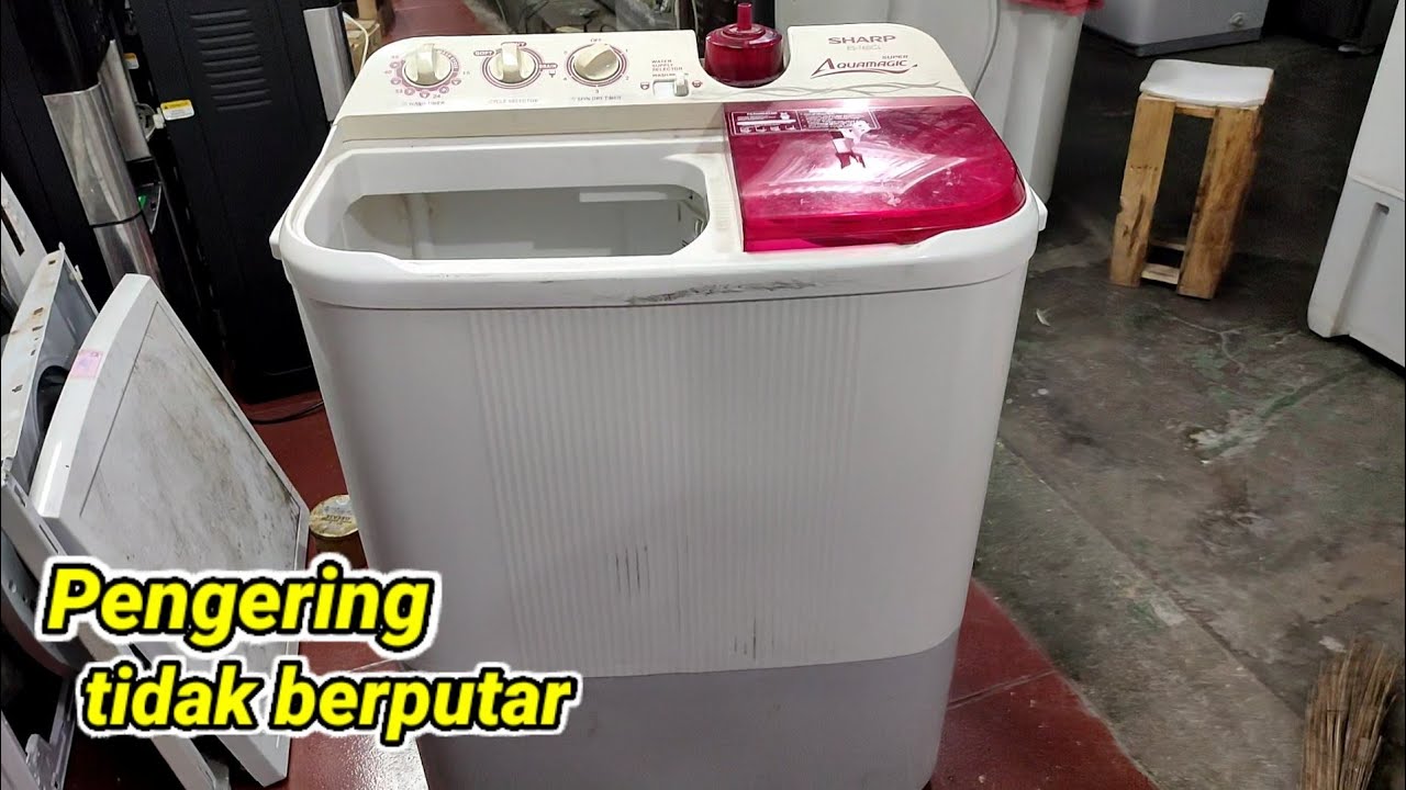 cara memperbaiki mesin cuci 2 tabung pengering tidak berputar