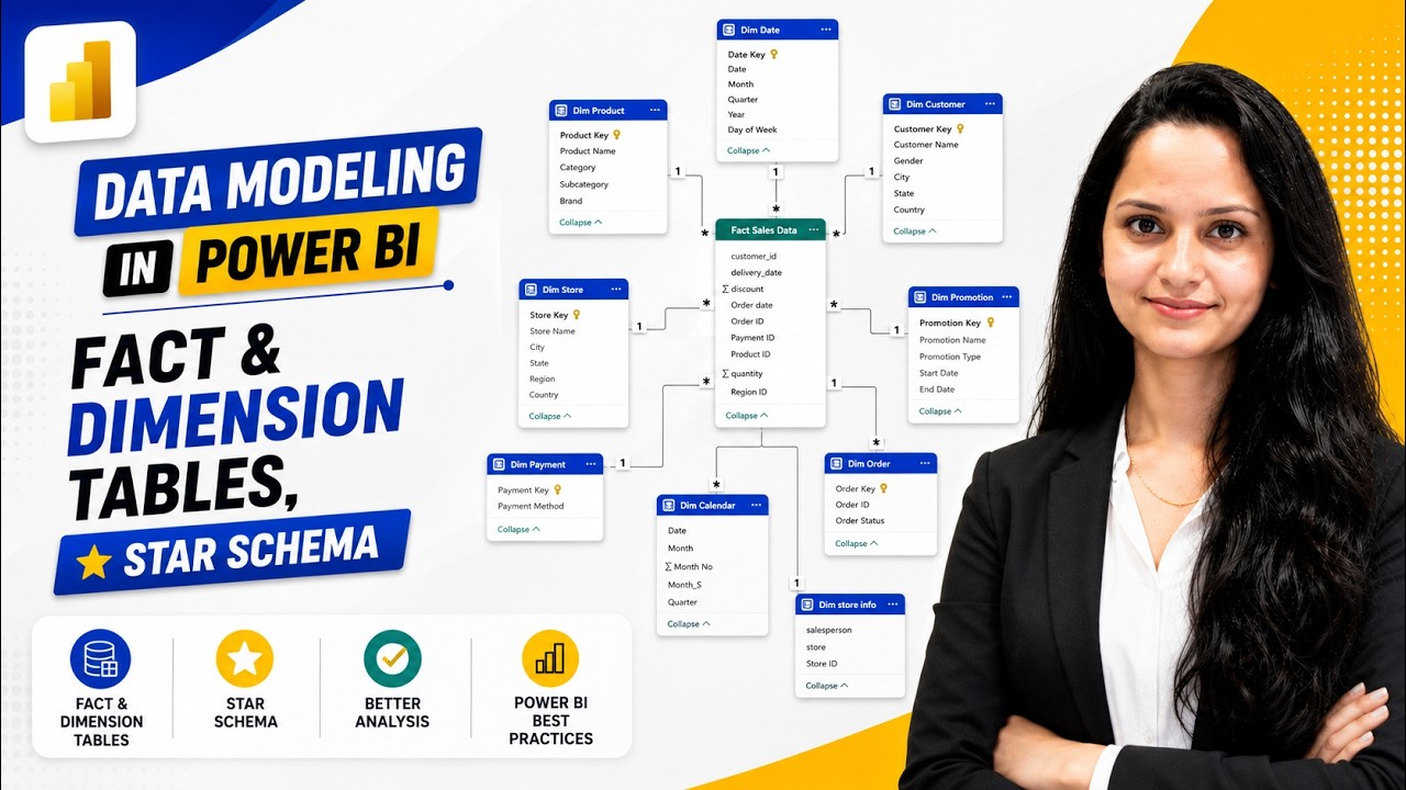 Data Modeling in Power BI | Fact & Dimension Tables, Star Schema (Part 3)