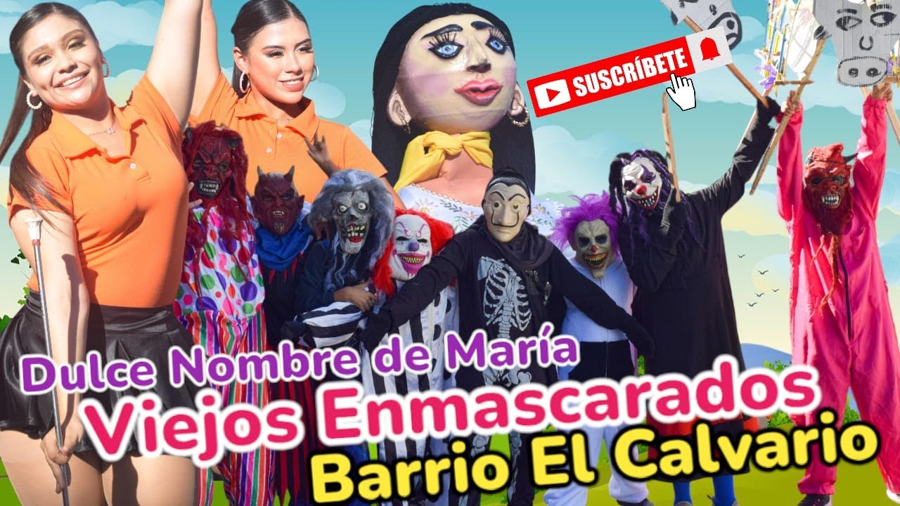 Viejos Enmascarados de Barrio El Calvario Dulce Nombre de María Chalatenango #elsalvador #2024