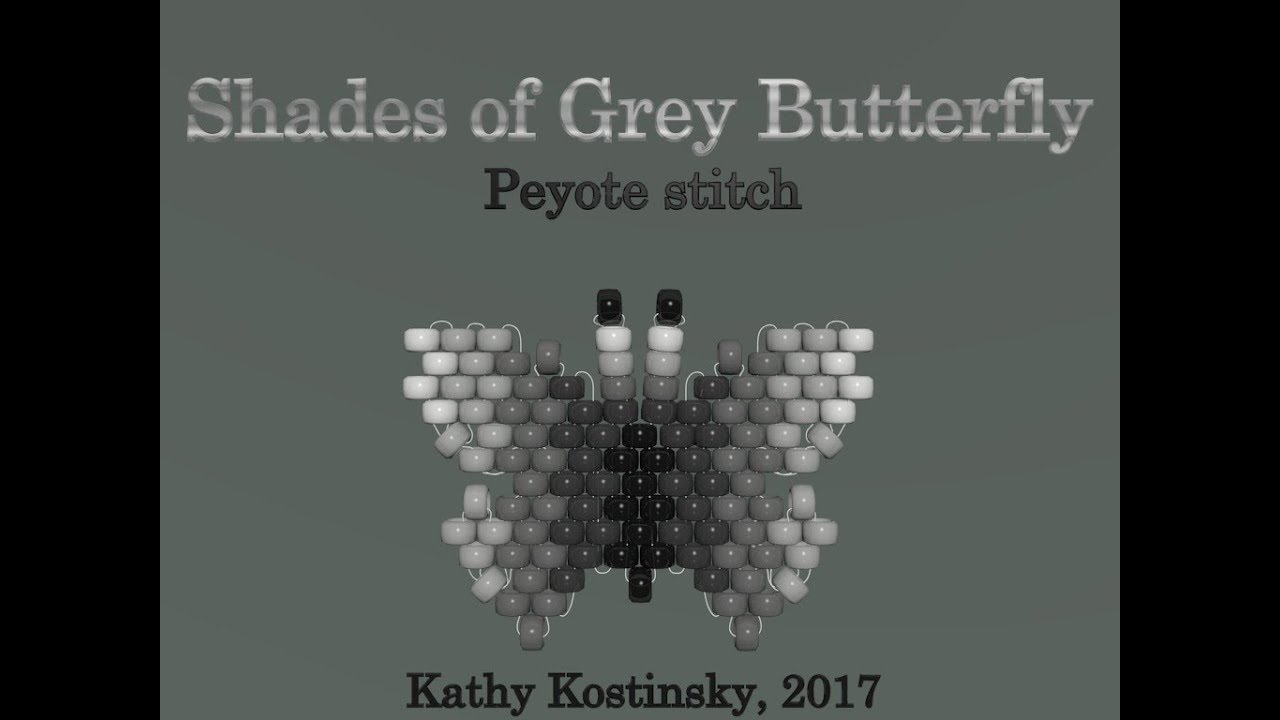 Bead Butterfly Weaving Marathon. Butterfly #15 -Shades of Grey. Beading Cartoon