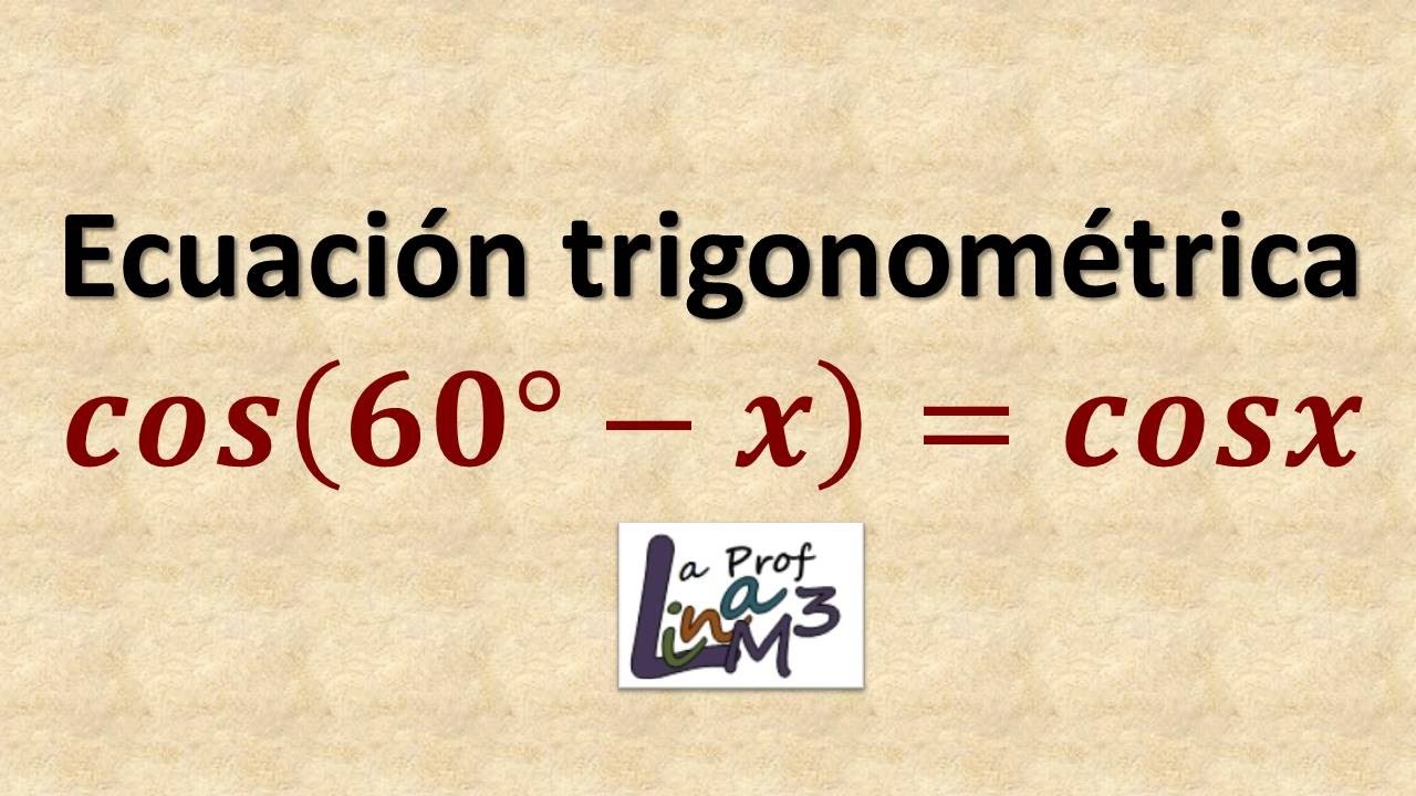 Ecuación trigonométrica | Ejercicio 9 | La Prof Lina M3