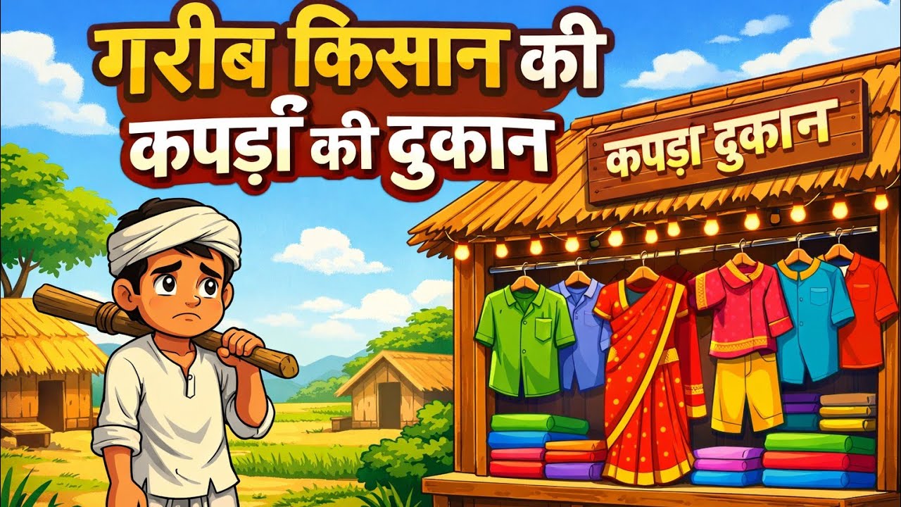 किसान की किस्मत बदली | कपड़ों की दुकान || MoralStory_Kids #CartoonStory #HindiKahani #cartoonstory 
