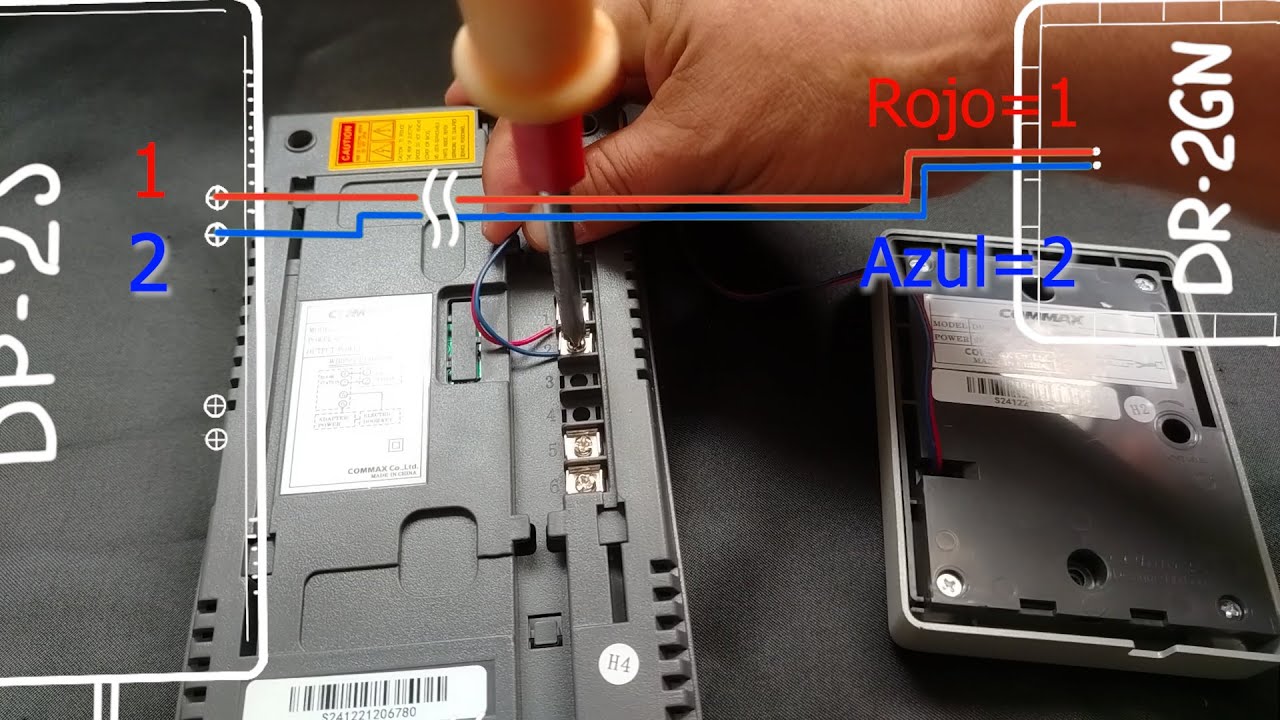 Como instalar intercomunicador Commax y Chapa eléctrica