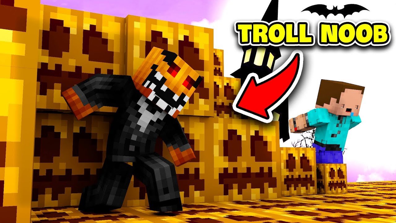 TROLL NOOB BẰNG BÍ NGÔ HALLOWEEN *noob sợ phát khóc* (Minecraft Trốn Tìm)