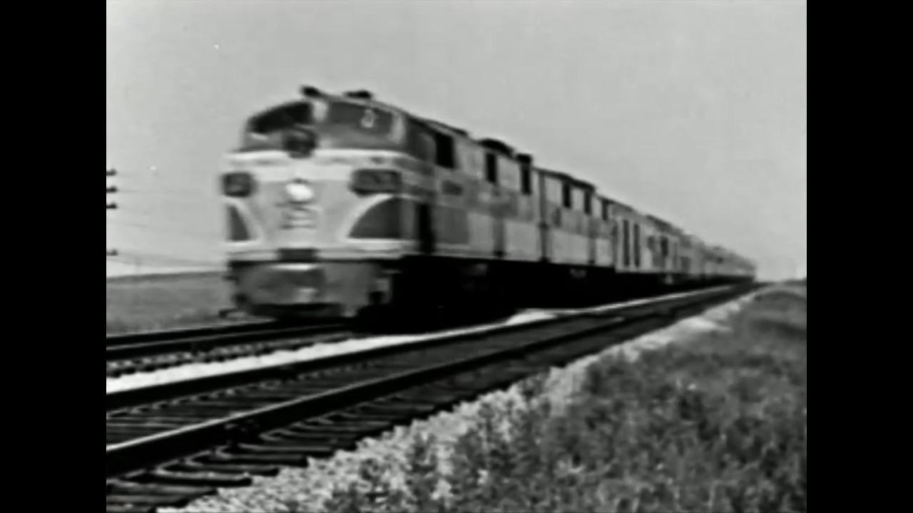 Rock Island/Southern Pacific Golden State train Chicago to Los Angeles promotional film 1951