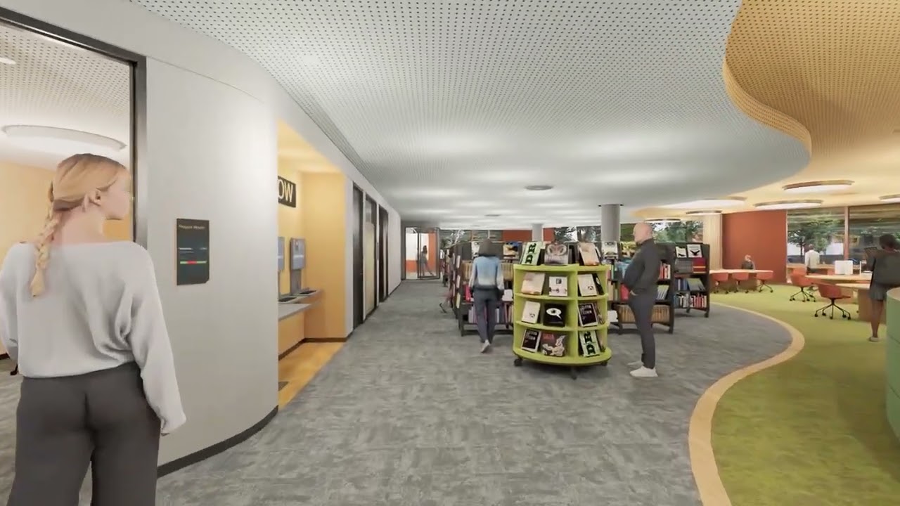 Glen Waverley Civic Precinct project - library walk through