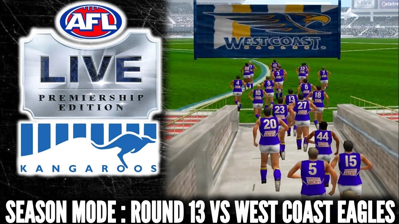 WEST COAST EAGLES VS NORTH MELBOURNE | ROUND 13 | AFL LIVE PREMIERSHIP EDITION #AFL #AFLLIVE #AFL23