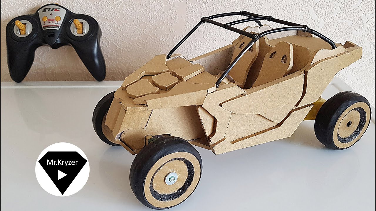 How to make a radio-controlled car out of cardboard?