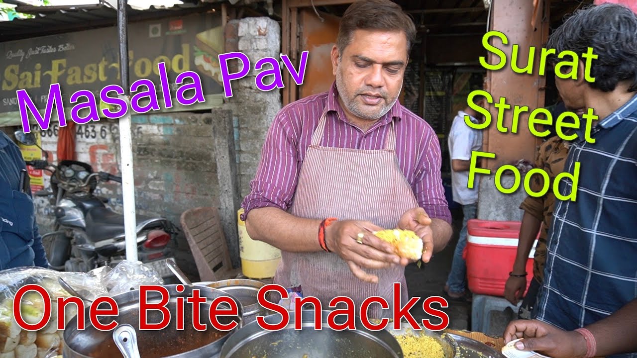 Masala Pav | Surat Masala Pav | One Bite Snacks | Evening Snacks | Surat Street Food | Tasty Talk