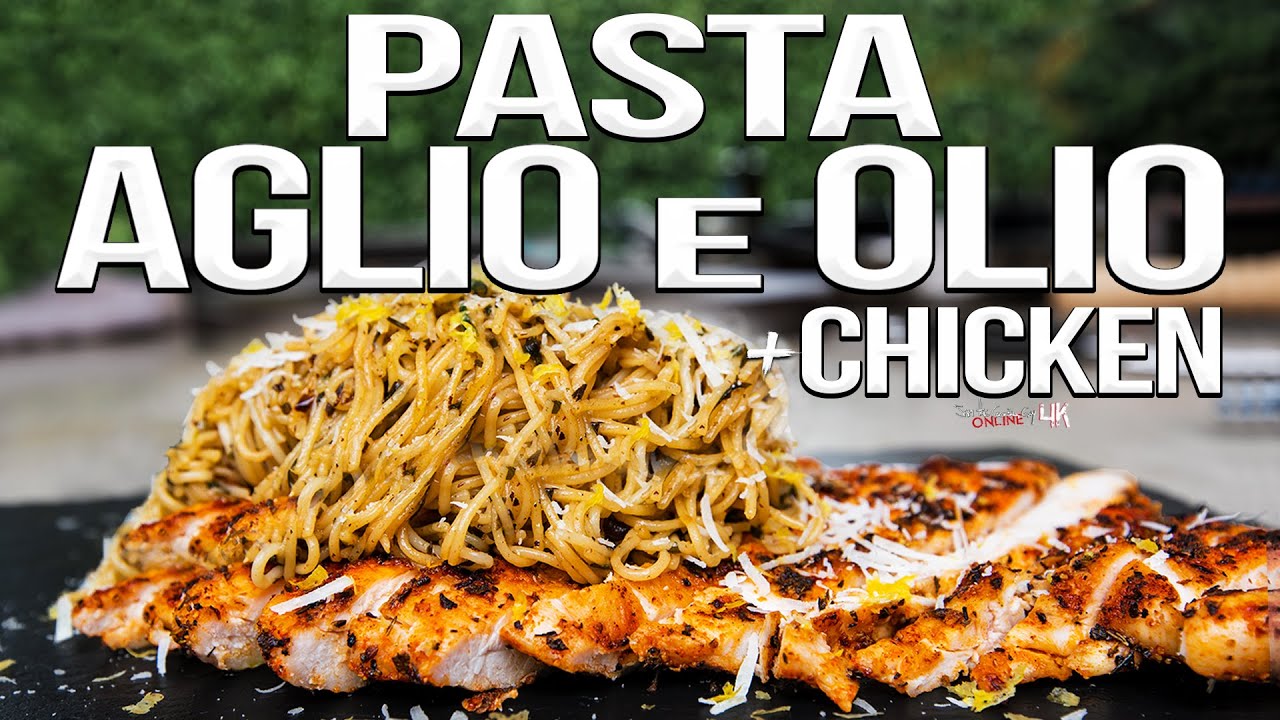 Pasta Aglio e Olio with Blackened Chicken | SAM THE COOKING GUY 4K