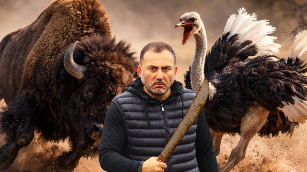 BISON vs OSTRICH! 🆚 Whose meat is tastier? Cooking show by GEORGY KAVKAZ | How to cook meat