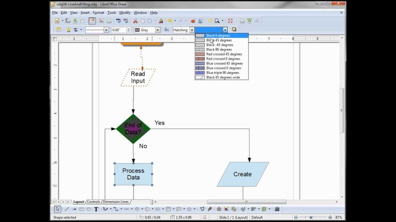LibreOffice Draw (09) Line and Fill Area Part 2