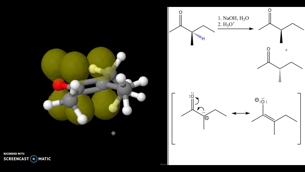 racemization of a carbonyl compound