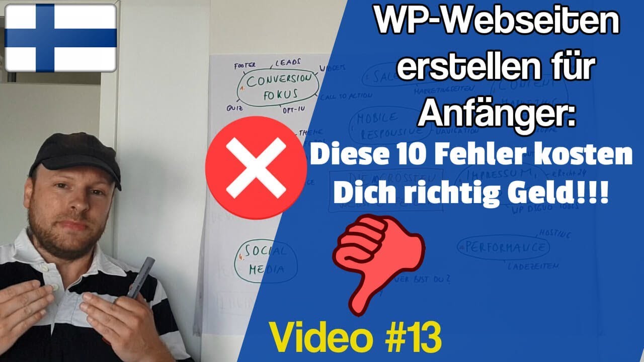 Wordpress Website erstellen für Anfänger - Diese 10 Fehler kosten Dich richtig viel Geld