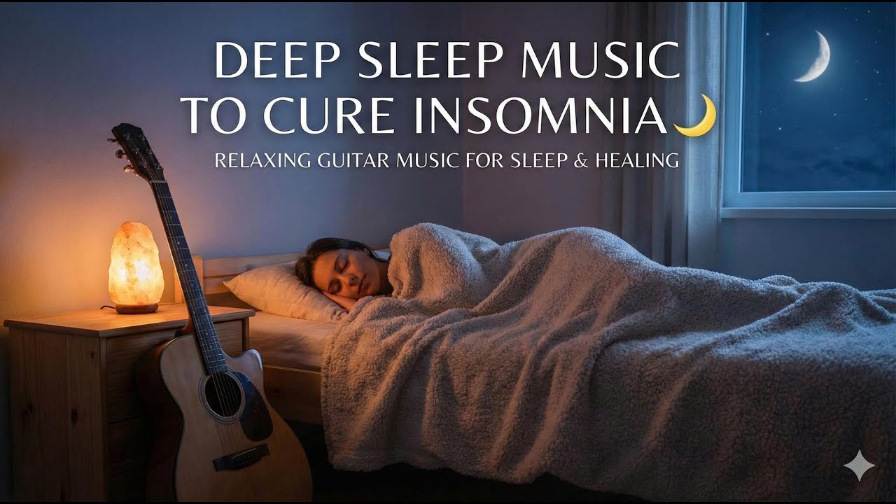 Deep Sleep Music To Cure Insomnia 🌙 Relaxing Guitar Music for Sleep & Healing