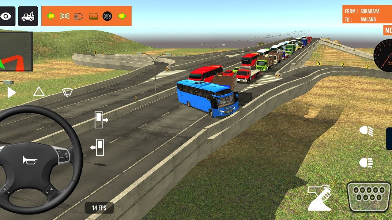 Indonesia Coach bus driving | Euro bus simulator 2025 Android gameplay #game 1