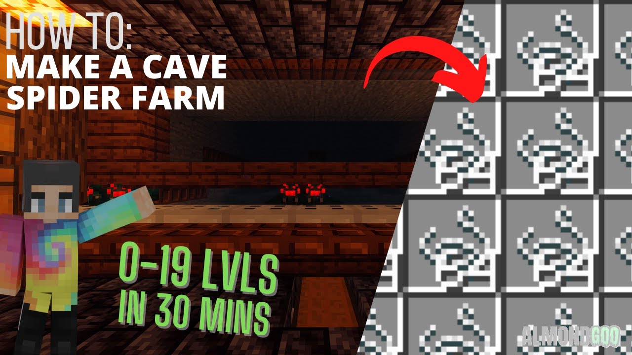 How to make a Cave Spider Farm in Minecraft- Tutorial