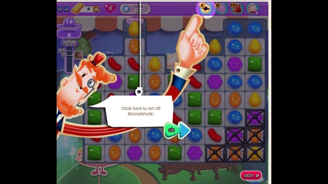 Candy Crush Saga, the Moonstruck Booster
