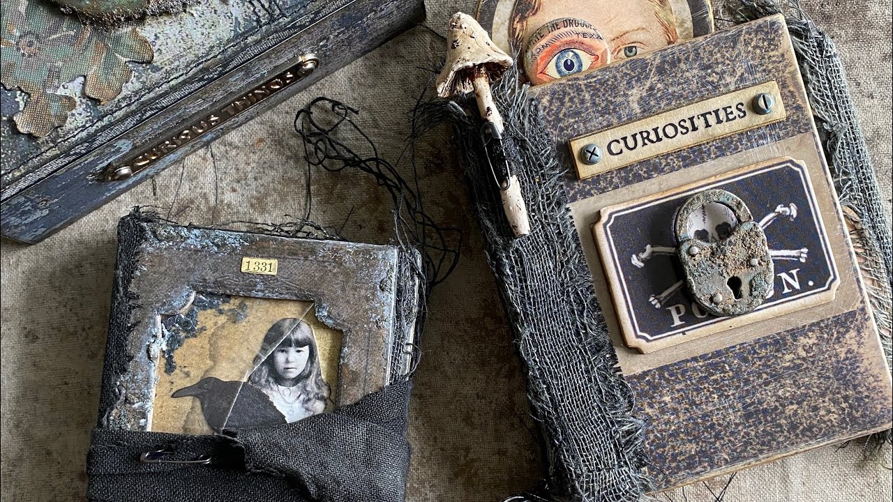 Журнал Grungy Junk Journal | Тим Хольц idea-ology Хэллоуин 2021