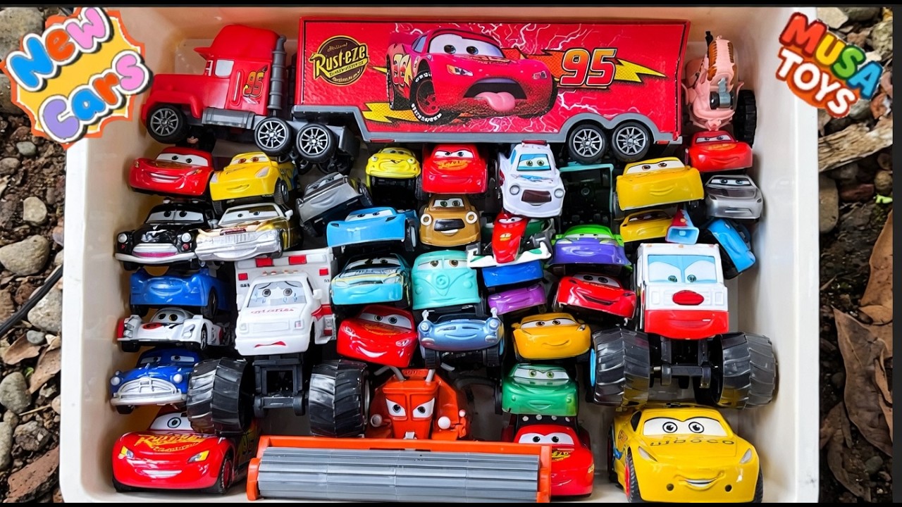 ASMR Diecast Disney Pixar Cars | Lightning McQueen, Tow Mater, Doc Hudson, Sally Carrera, Cruz