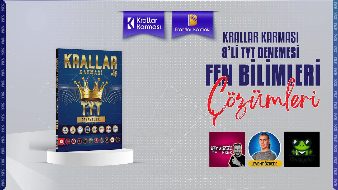 8'li TYT DENEMELERİ  BRANŞLAR KARMASI YAYINLARI FEN BİLİMLERİ TESTİ
