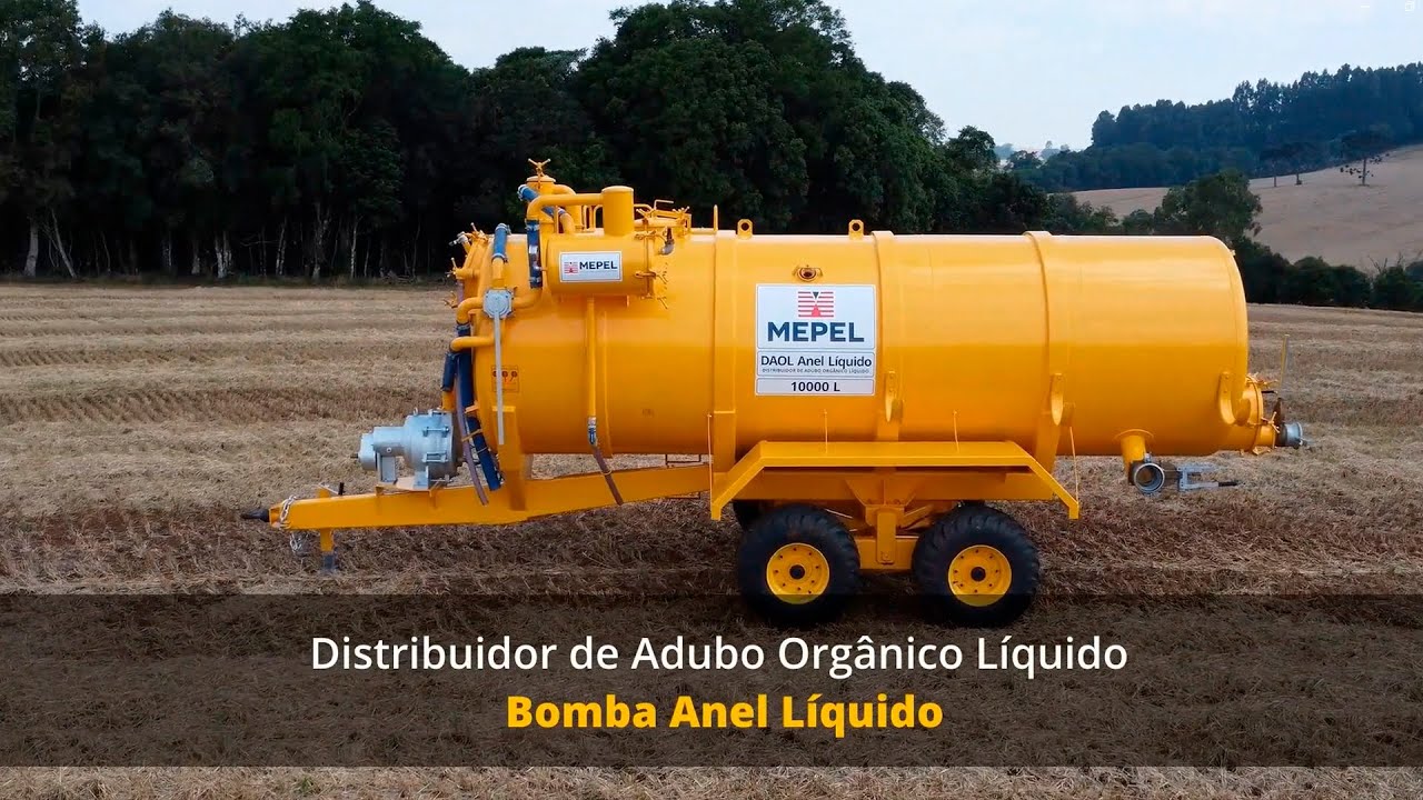 Apresentação do Distribuidor de adubo orgânico líquido MEPEL com Bomba Anel Líquido