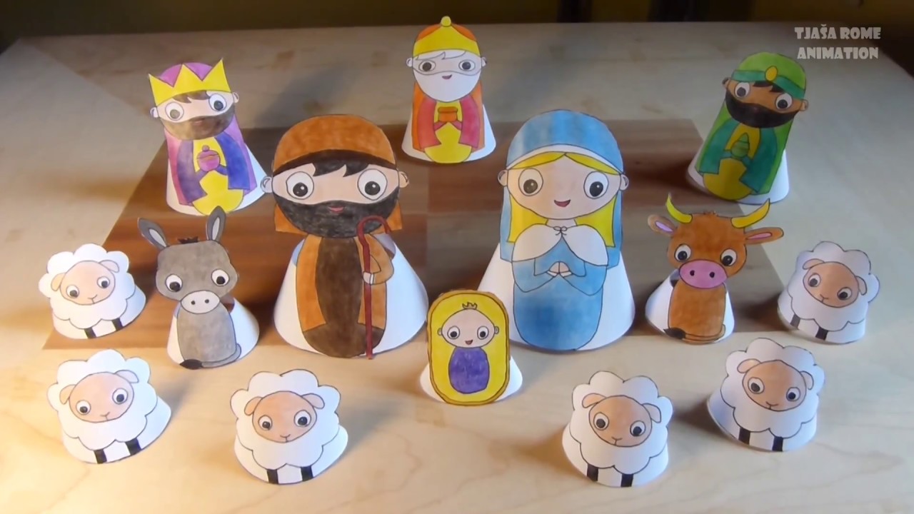DIY - Christmas Crib made of Paper (Merry Christmas)