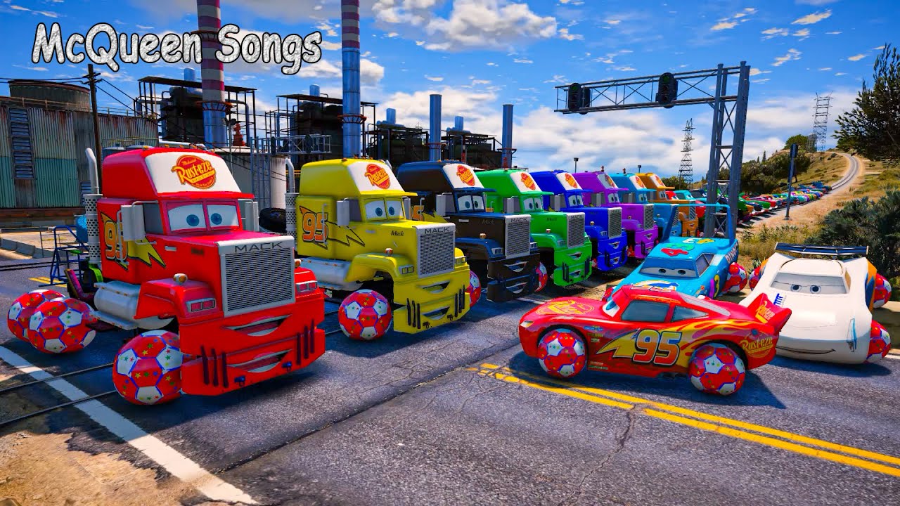 Disney Cars 3 Mack Monster Truck and Friends McQueen Toys The King Fabulous Jackson Storm Doc Hudson