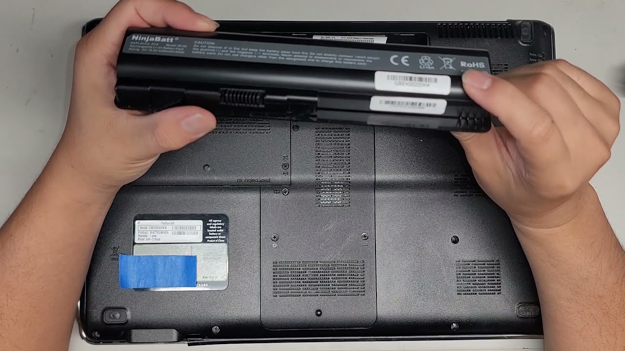HP Pavilion DV6 DV6-2150US Disassembly Quick Look Inside Battery RAM SSD Hard Drive Upgrade Repair