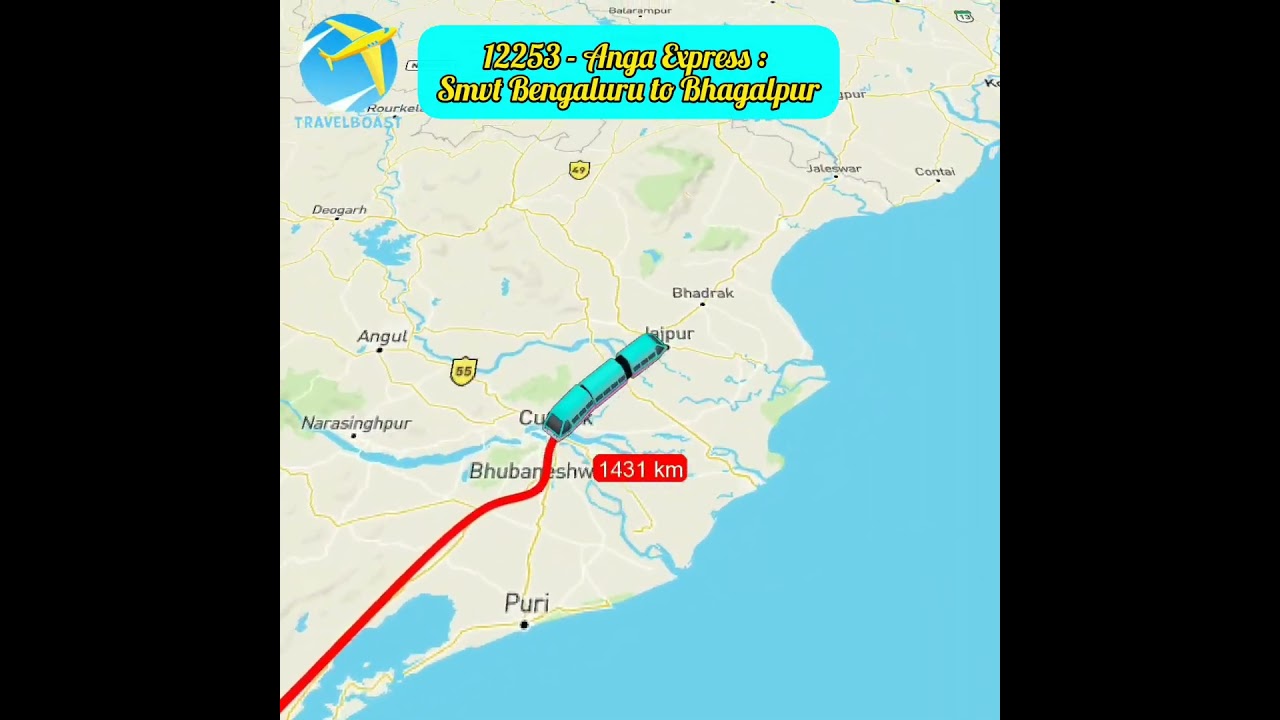 12253 - Anga Express : Smvt Bengaluru to Bhagalpur || #shorts #train #bangalore #bhagalpur #railway