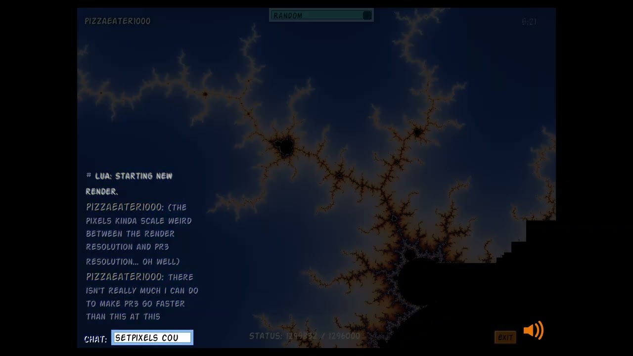 Platform Racing 3 - Mandelbrot Set Renderer (Actually decent this time)