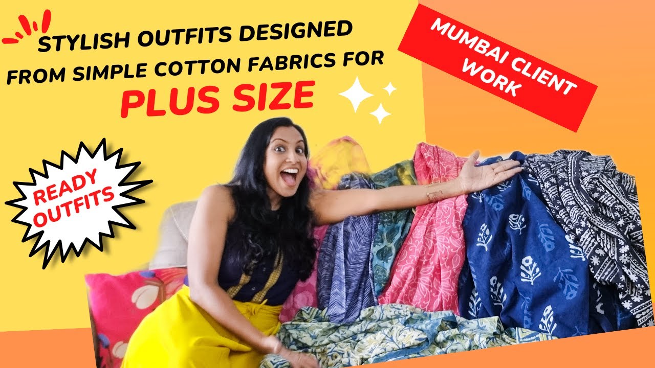 Stylish Outfits For PLUS SIZE Women From Simple COTTON Fabric | FINAL LOOKS For Outfits From SCRATCH