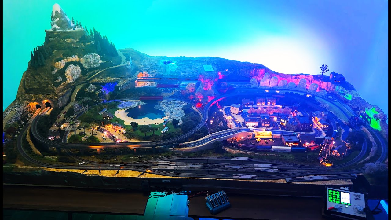 James' 4x8 N Scale Model Train Layout in 4K/60 FPS!