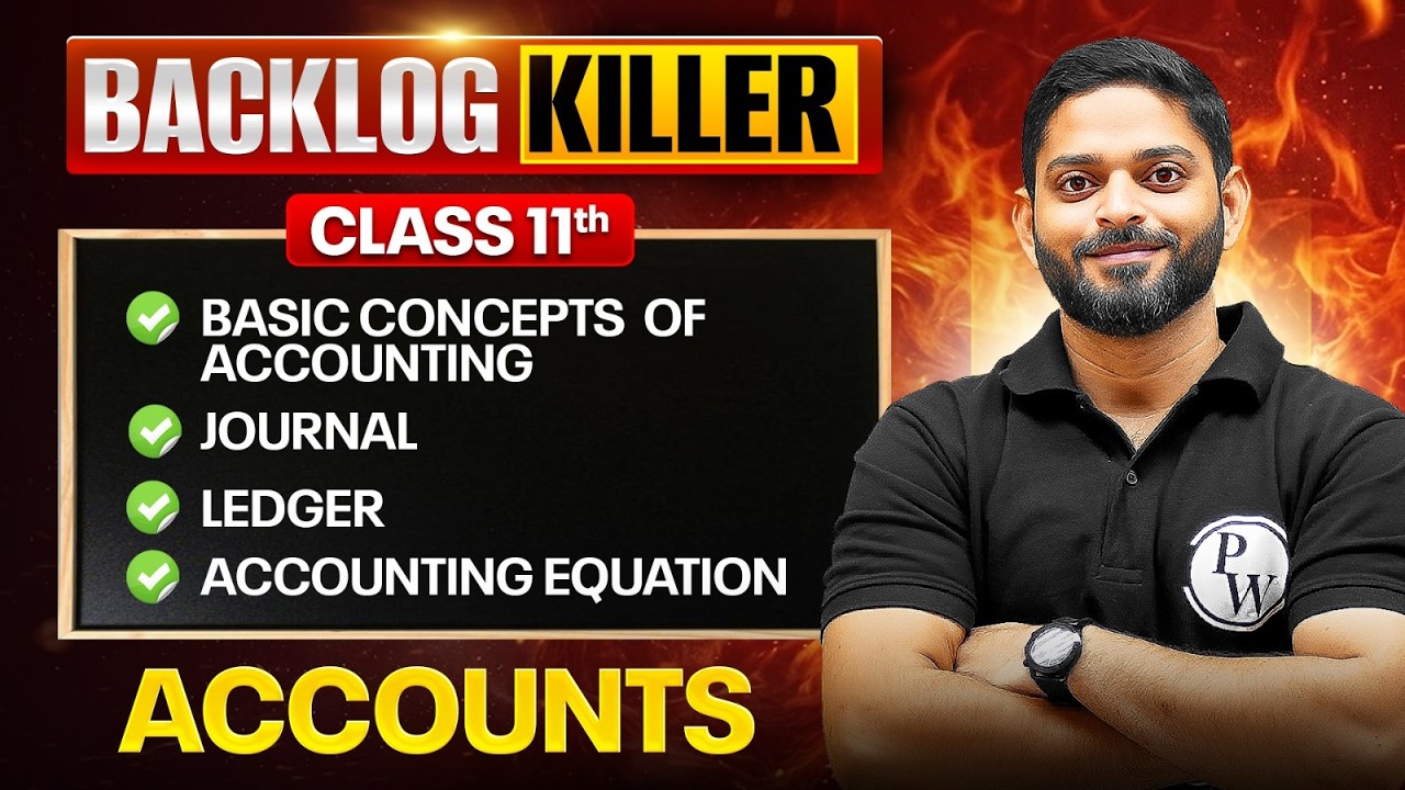 Class 11 Accounts Backlog Killer🔥 | Commerce Backlog Killer | Complete Unit Test Preparation