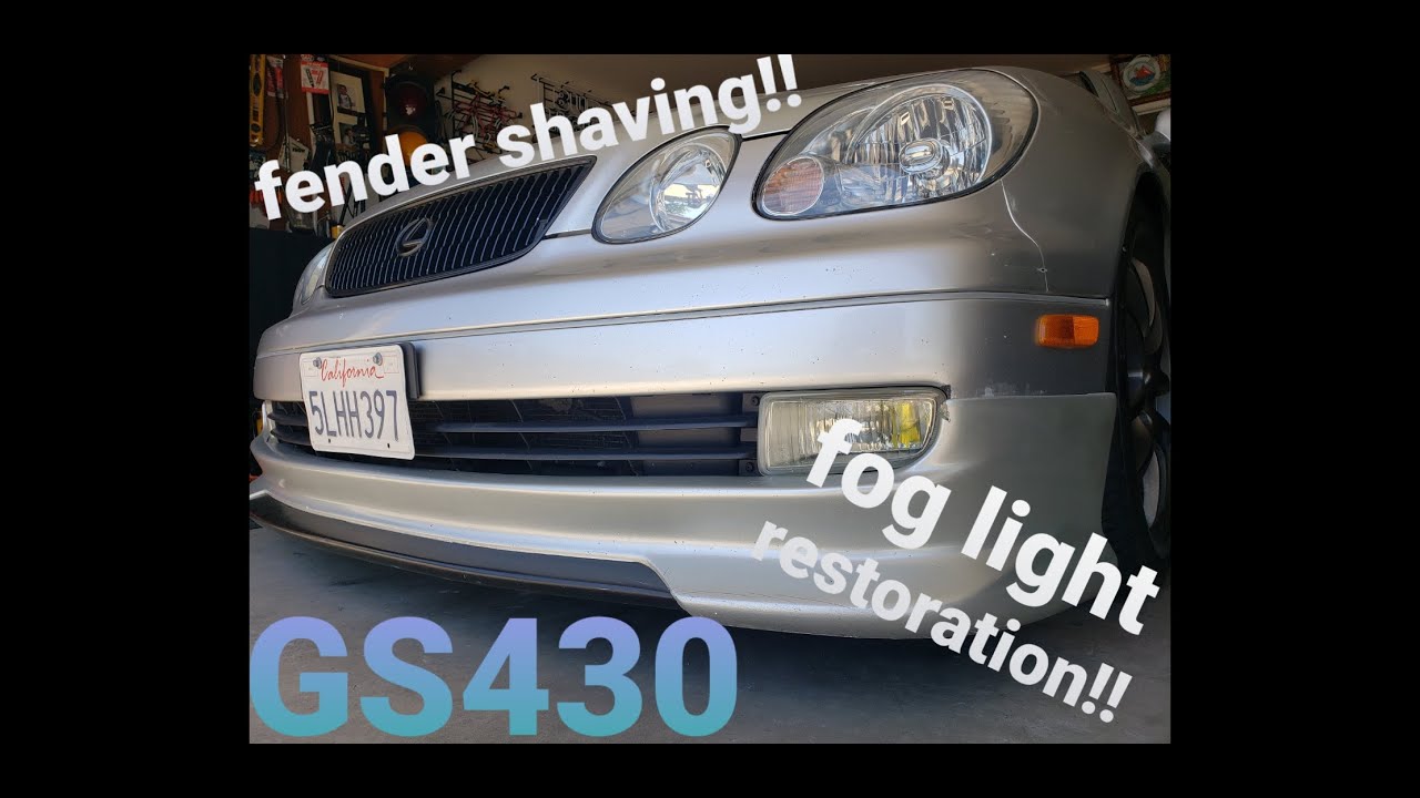 Gs430 shaved quarter panels and fog restoration!!