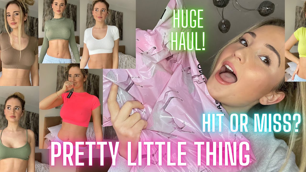 *HUGE* PLT HAUL 😍 Contour Ribb, CROP TOPS! Cheap Finds | Pretty Little Thing haul 💕 January 2023
