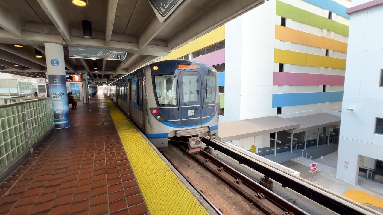 Miami, Florida - Miami Metrorail at Historic Overtown / Lyric Theatre Station