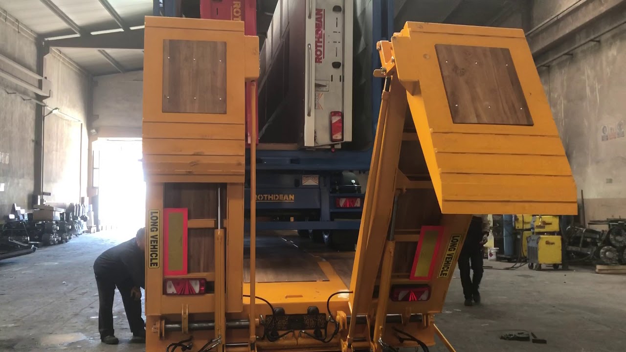 3 Axle Lowbed Semi Trailer (Hydraulic Dual Movement Ramps - Özmen Damper Trailer )