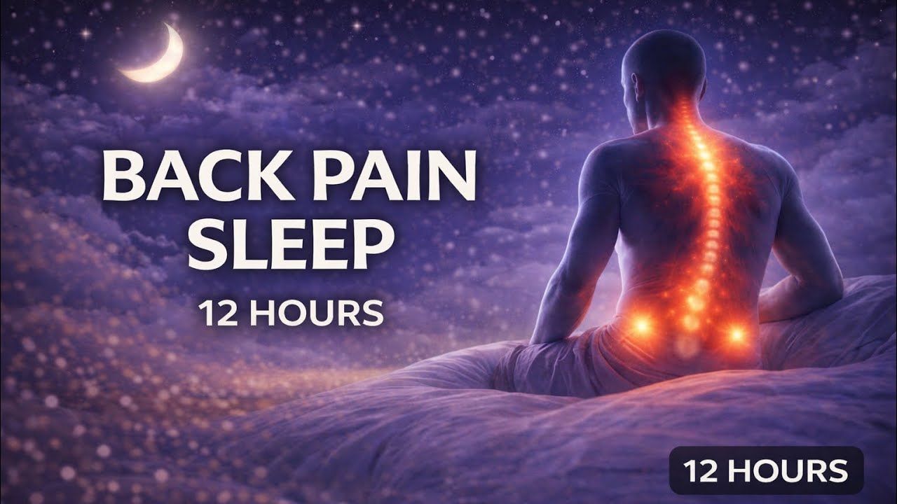 Back Pain Sleep (12 Hours) | Calm Overnight Sound (Low-Stimulation)