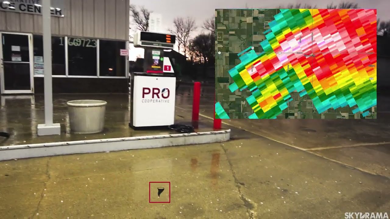 Baseball Sized Hail Pummels Iowa Gas Station