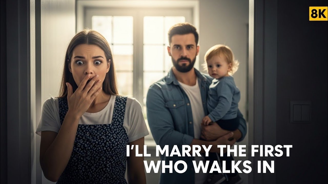“I’ll Marry the First Man Who Walks In,” She Joked—Then a Single Dad Appeared 💔💍